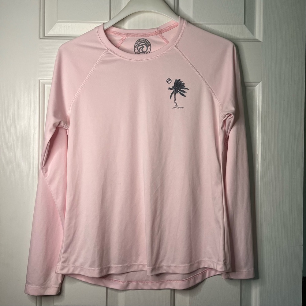 Vapor Apparel Women's Athletic Activewear Pink Long Sleeve Shirt Size Medium